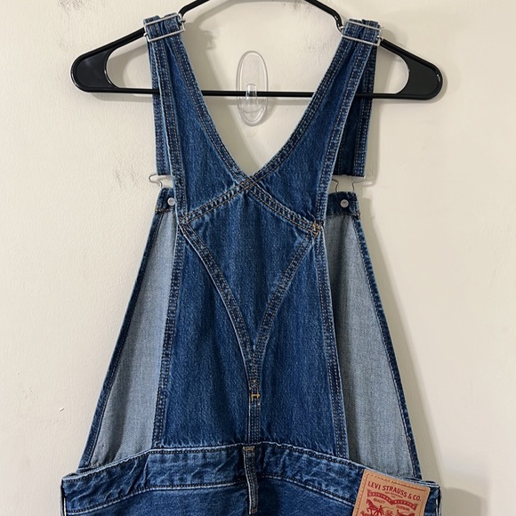 Levi's Original Skinny Medium Wash 100% Cotton Overalls Size Large - Picture 8 of 12